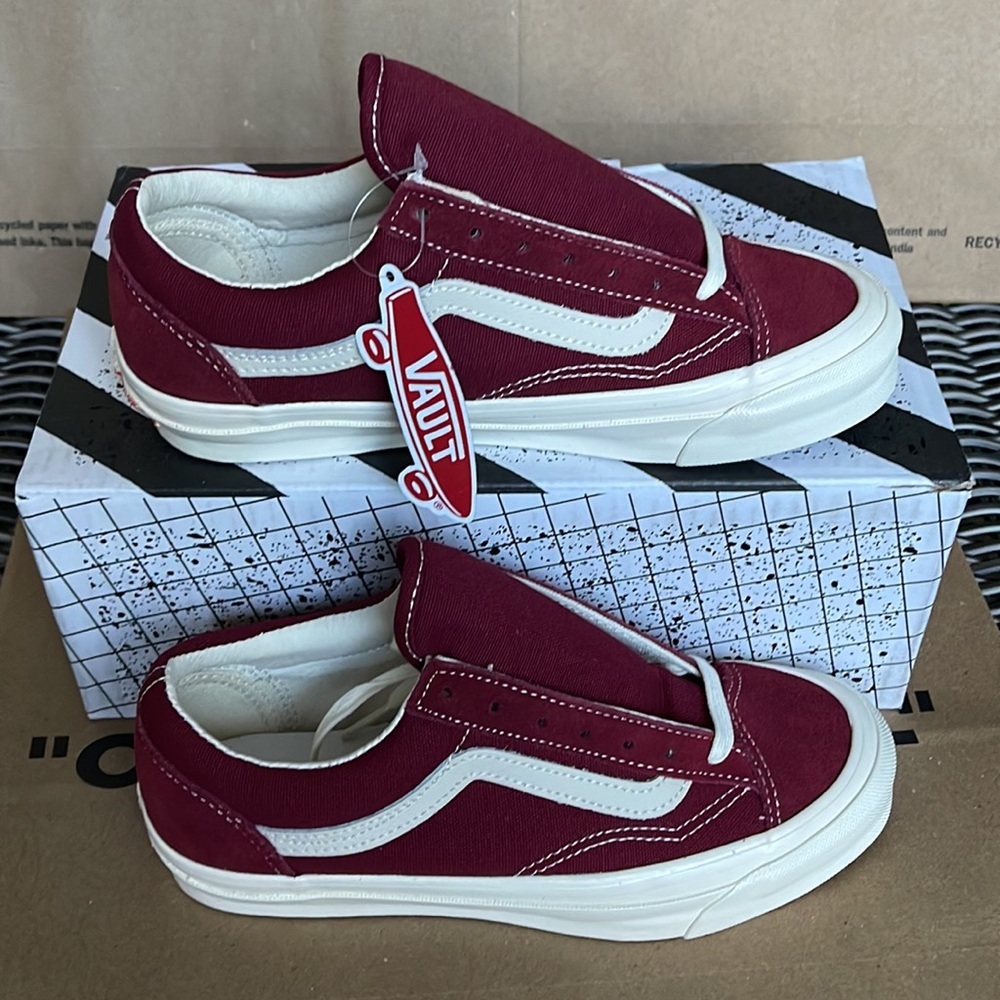 Vans Og Style 36 Lx Suede/Canvas Pomegranate/Classic White WMNS - Picture 2 of 16